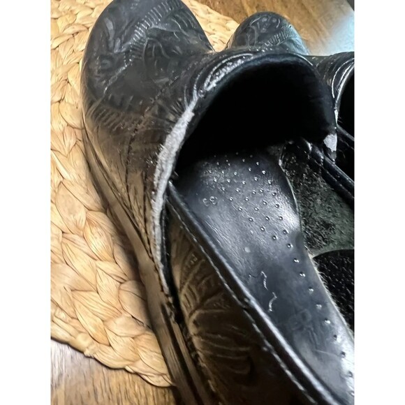 Dansko women leather Paisley Charcoal Black clogs shoes Size / EU 39 - Picture 7 of 10
